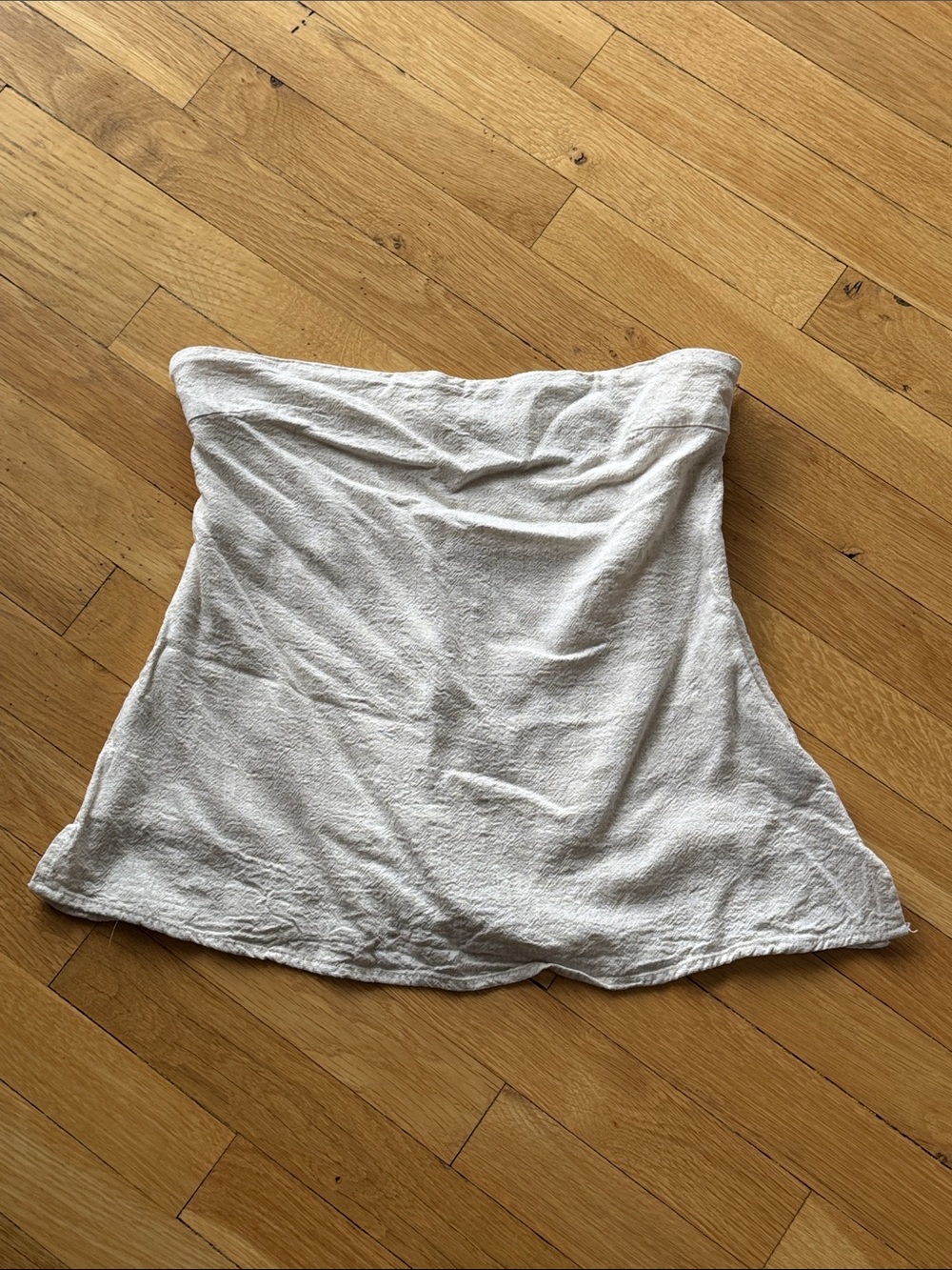 Altar’d State Strapless White Linen-Look Tube Top